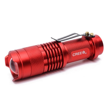 2 PCS Mini Zoom LED Flashlight Dual-Purpose Retractable Flashlight(Red)-garmade.com