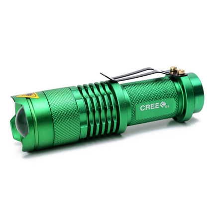 2 PCS Mini Zoom LED Flashlight Dual-Purpose Retractable Flashlight(Green)-garmade.com