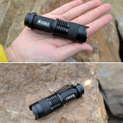 2 PCS Mini Zoom LED Flashlight Dual-Purpose Retractable Flashlight(Silver)-garmade.com