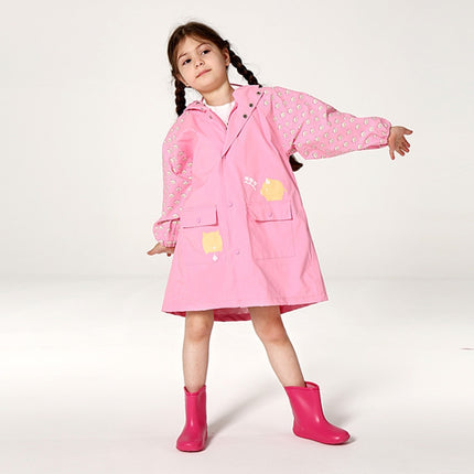 Siamese Children Raincoat Hooded Raincoat, Size: S(Pink)-garmade.com