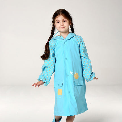 Siamese Children Raincoat Hooded Raincoat, Size: S(Blue)-garmade.com