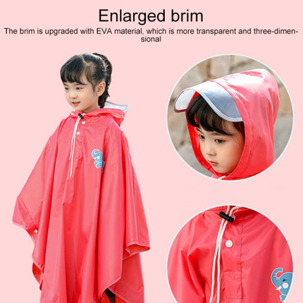 Cycling Children Raincoat Students Thickened Waterproof Cape Poncho, Size: L(Blue)-garmade.com