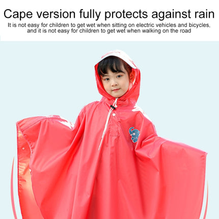 Cycling Children Raincoat Students Thickened Waterproof Cape Poncho, Size: L(Pink)-garmade.com