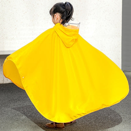 Cycling Children Raincoat Students Thickened Waterproof Cape Poncho, Size: L(Yellow)-garmade.com