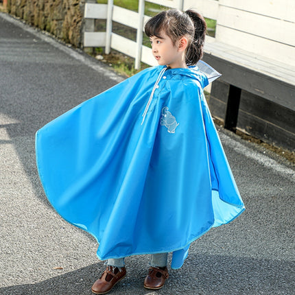 Cycling Children Raincoat Students Thickened Waterproof Cape Poncho, Size: XL(Blue)-garmade.com