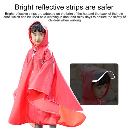 Cycling Children Raincoat Students Thickened Waterproof Cape Poncho, Size: XL(Pink)-garmade.com