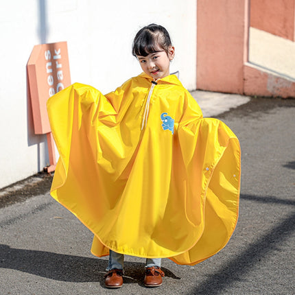 Cycling Children Raincoat Students Thickened Waterproof Cape Poncho, Size: XL(Yellow)-garmade.com