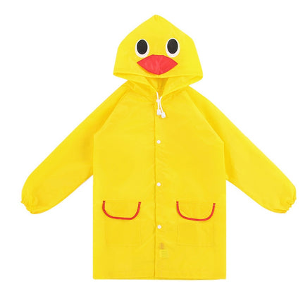 2 PCS Children Cartoon Raincoat Student Poncho(Yellow)-garmade.com