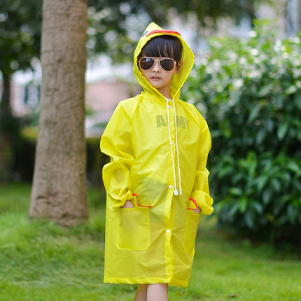 2 PCS Children Cartoon Raincoat Student Poncho(Red)-garmade.com