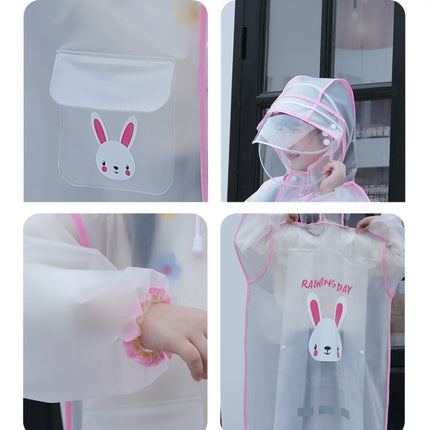 CYX307 Students And Children With Schoolbags Raincoats Full-Body Waterproof Poncho, Size: M(Powder)-garmade.com