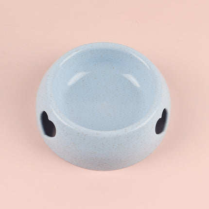 3 PCS Dog Bowls Plastic Love Single Bowl Pet Bowl Cat Food Bowl Large(Blue)-garmade.com