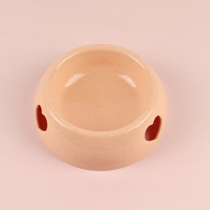 3 PCS Dog Bowls Plastic Love Single Bowl Pet Bowl Cat Food Bowl Large(Orange)-garmade.com