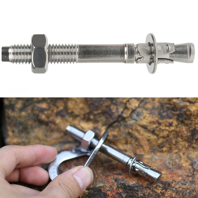 2 PCS XINDA M10 Rock Nail Pole Stainless Steel Expansion Screws Pulling Rock Nail-garmade.com
