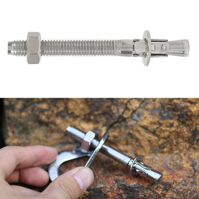 2 PCS XINDA M8 Rock Nail Pole Stainless Steel Expansion Screws Pulling Rock Nail-garmade.com