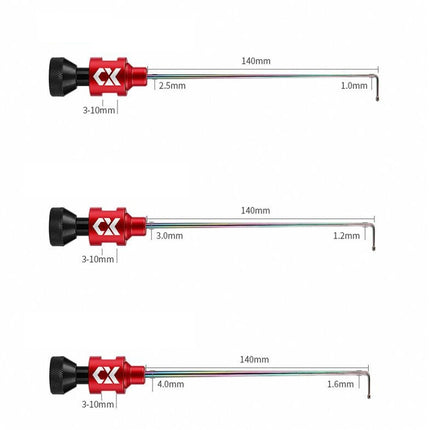 2 PCS CX Decoupling Device Stainless Steel Needle Crucian Fish Platform Fishing Guard(3.0mm Red)-garmade.com