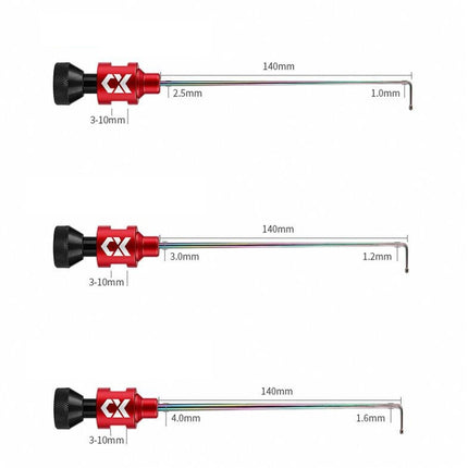 2 PCS CX Decoupling Device Stainless Steel Needle Crucian Fish Platform Fishing Guard(2.5mm Red)-garmade.com