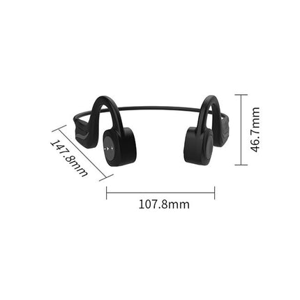 B20 Magnetic Suction Charging Bone Conduction Wireless Swimming Earphone(Red)-garmade.com