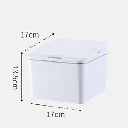 EXPED SMART Desktop Smart Induction Electric Storage Box Car Trash Can, Colour: 4L Charge Version (White)-garmade.com