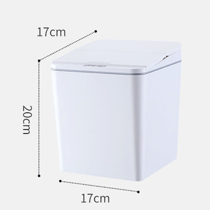 EXPED SMART Desktop Smart Induction Electric Storage Box Car Trash Can, Colour: 6L Battery Version (White)-garmade.com