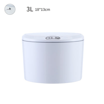 EXPED SMART Desktop Smart Induction Electric Storage Box Car Office Trash Can, Specification: 3L USB Charging (White)-garmade.com