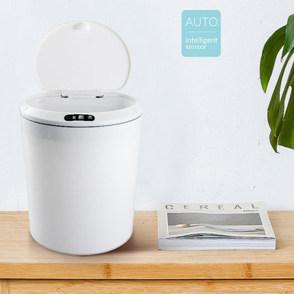 EXPED SMART Desktop Smart Induction Electric Storage Box Car Office Trash Can, Specification: 5L USB Charging (White)-garmade.com
