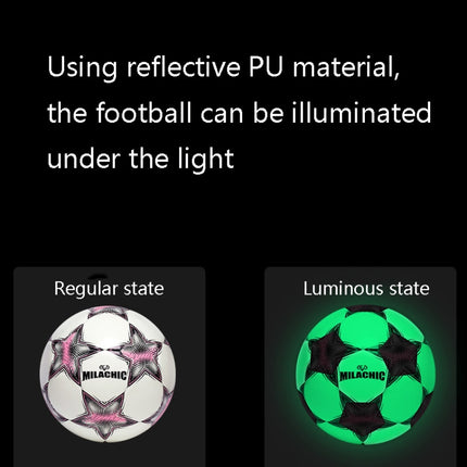 MILACHIC Reflective Cool Night Light Football(Number 4 (5037))-garmade.com