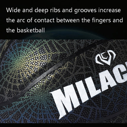 MILACHIC Number 7 Rainbow Reflective Cool Basketball(Spider Pattern 6735)-garmade.com