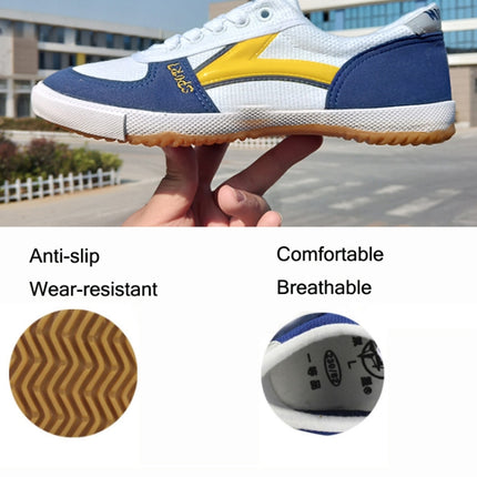 Recreational Sports Training Sneakers Tendon-Soled Antiskid Canvas Shoes, Size: 40/250(White Yellow)-garmade.com