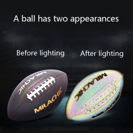 MILACHIC Fluorescent Reflective PU Material American Football(Number 6)-garmade.com
