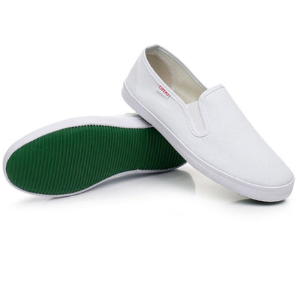 LuTai Men & Women Casual Simple Canvas Shoes Student Low-Top Sneakers, Size: 35(White)-garmade.com