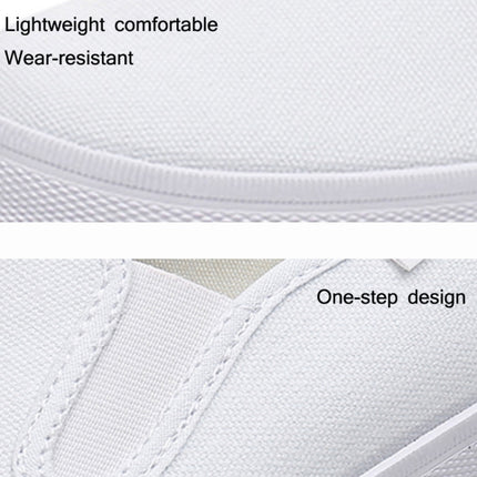 LuTai Men & Women Casual Simple Canvas Shoes Student Low-Top Sneakers, Size: 37(White)-garmade.com