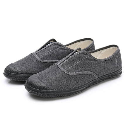 LuTai Men Loafers Rubber Sole Shoes Breathable Wear-Resistant Casual Shoes, Size: 38(2001 Gray)-garmade.com