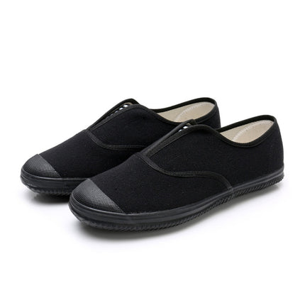 LuTai Men Loafers Rubber Sole Shoes Breathable Wear-Resistant Casual Shoes, Size: 38(2001 Black)-garmade.com