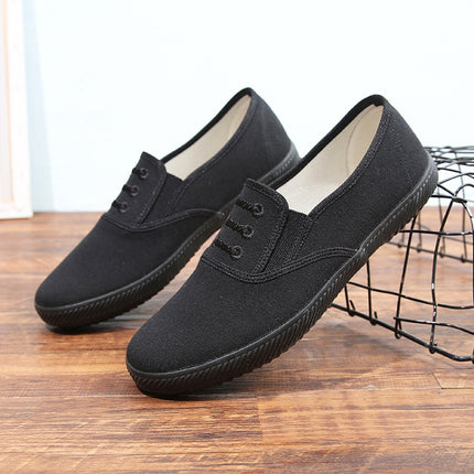 LuTai Men Loafers Rubber Sole Shoes Breathable Wear-Resistant Casual Shoes, Size: 38(2016 Black)-garmade.com