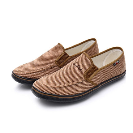 LuTai Men Loafers Rubber Sole Shoes Breathable Wear-Resistant Casual Shoes, Size: 40(1216 Brown)-garmade.com