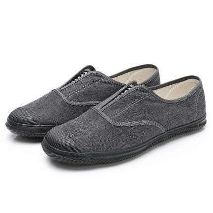 LuTai Men Loafers Rubber Sole Shoes Breathable Wear-Resistant Casual Shoes, Size: 41(2001 Gray)-garmade.com