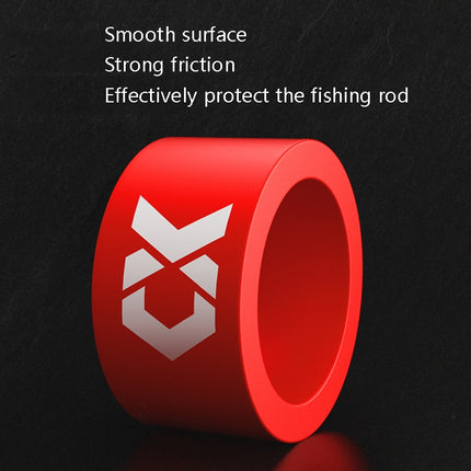 10 PCS Silicone Fishing Rod Stop Ring Anti-Skid Ring(Red Large 17mm Inner Diameter)-garmade.com