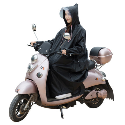 Bicycle Single Thick Raincoat Battery Car Adult Poncho, Size: XL(Black)-garmade.com