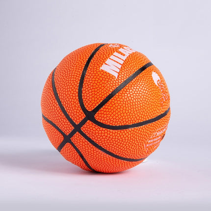 MILACHIC Number 1 Mini Rubber Hollow Glue Stretch Training Basketball(Orange)-garmade.com