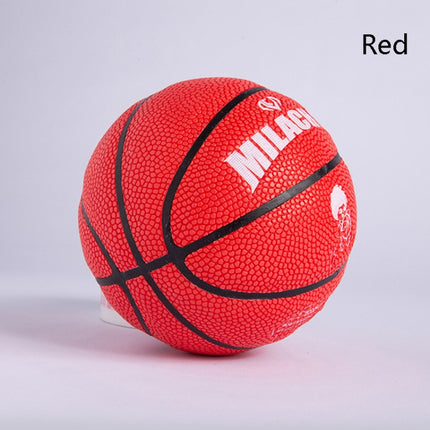 MILACHIC Number 1 Mini Rubber Hollow Glue Stretch Training Basketball(Red)-garmade.com