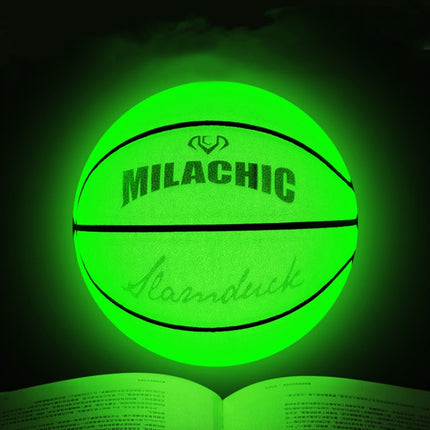 MILACHIC Number 7 Fluorescent Green Holographic Reflective Basketball-garmade.com