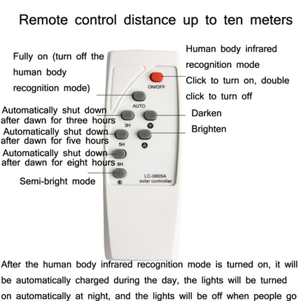 TY022 120 LED 120W Outdoor Solar Flood Light Remote Control Sensor Waterproof Wall Light-garmade.com