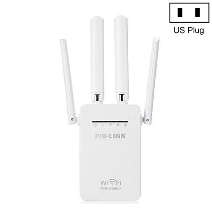 PIX-LINK LV-WR09 300Mbps WiFi Range Extender Repeater Mini Router(US Pulg)-garmade.com
