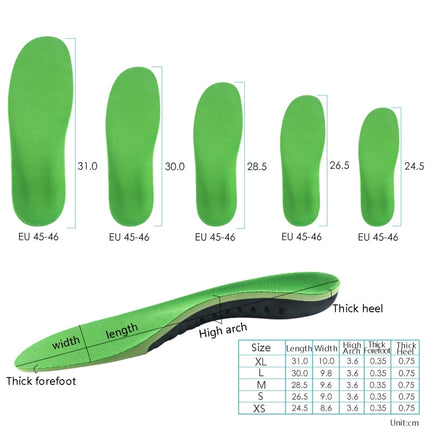 JH-209 Thicken Shock-absorbing Breathable and Comfortable Insole, Size: XS 35-38(Green Orange + bk Mesh Cloth)-garmade.com