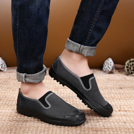 LuTai Men Labour Protection Work Shoes Farmland Harvesting Wear-Resistant Rubber Sole Shoes, Size: 38(Gray)-garmade.com