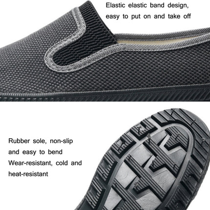 LuTai Men Labour Protection Work Shoes Farmland Harvesting Wear-Resistant Rubber Sole Shoes, Size: 39(Gray)-garmade.com