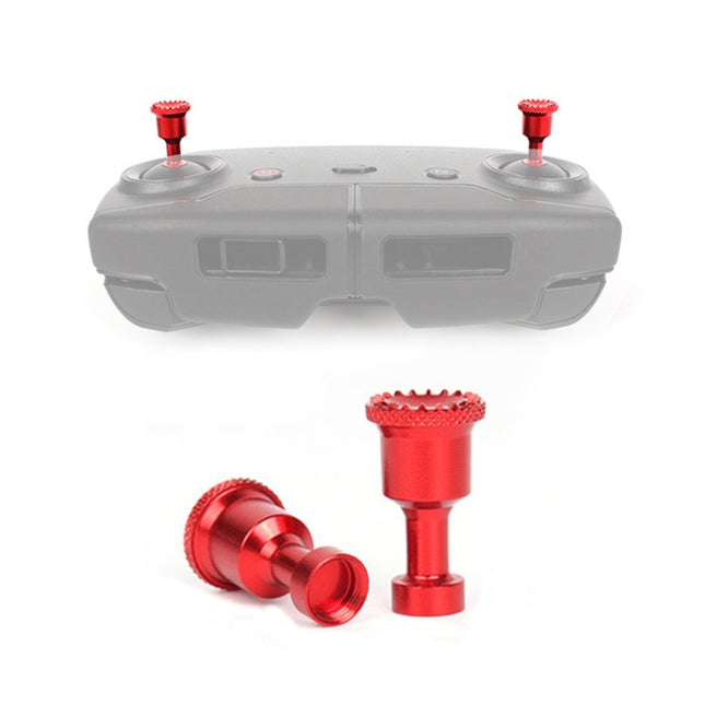 2 PCS Sunnylife AIR-YG9101 For DJI Mavic Mini / Mavic 2 / Mavic Air Aluminum Alloy Joystick Thumb Rocker(Red)-garmade.com