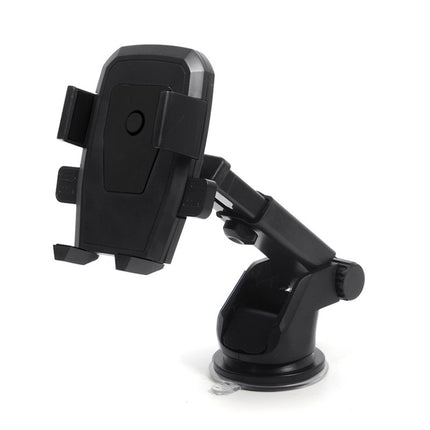 Car Telescopic Rod Automatic Lock Mobile Phone Bracket(A Black)-garmade.com