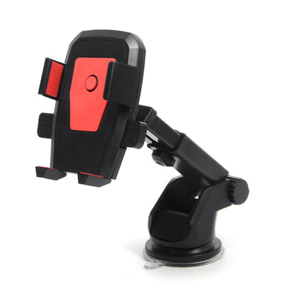 Car Telescopic Rod Automatic Lock Mobile Phone Bracket(A Red)-garmade.com