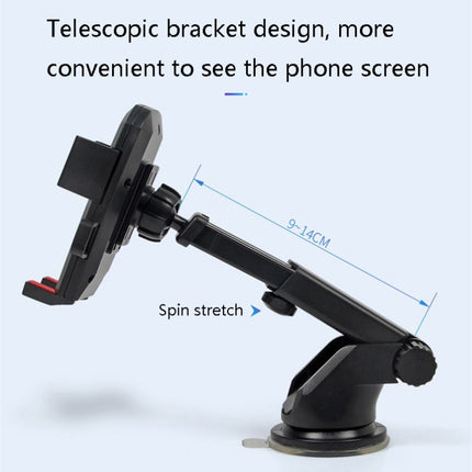 Car Telescopic Rod Automatic Lock Mobile Phone Bracket(A Blue)-garmade.com